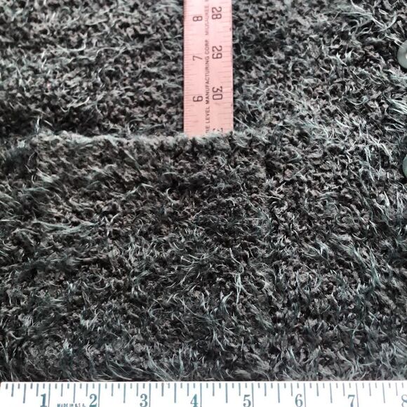 Skies are Blue Sz 0X Teal Green Blue Eyelash Cardigan Used Pit to Pit 24 1/2" - Picture 10 of 15